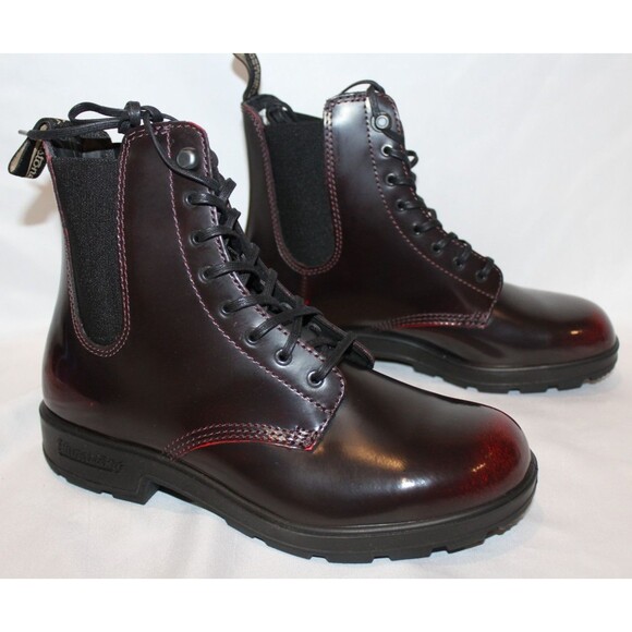 Blundstone Women's Leather Lace Up Gore Boots 2220 Bordeaux US 9.5 NIB - Picture 1 of 7